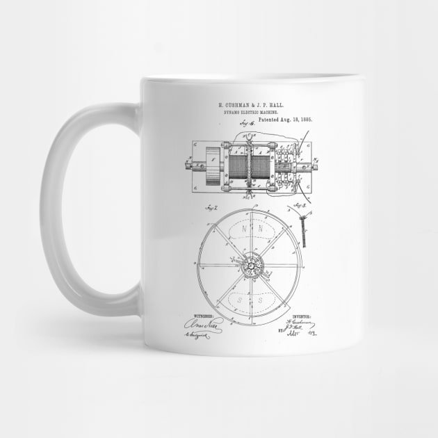 Dynamo Electric Machine Vintage Patent Hand Drawing by TheYoungDesigns